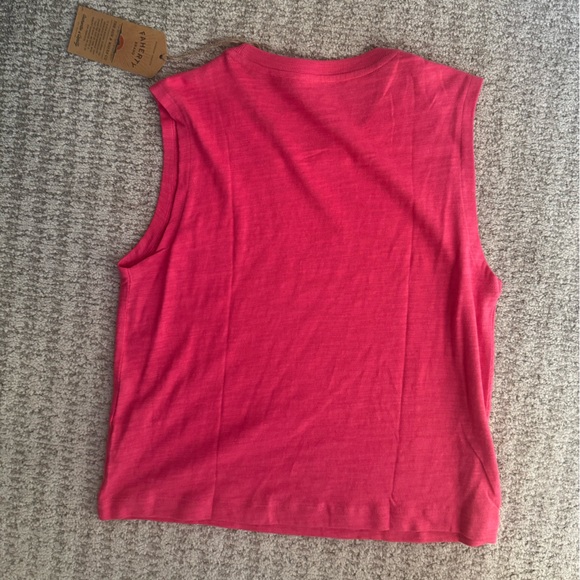 Faherty Bright Pink Sleeveless Tank Top NWT - Picture 2 of 5